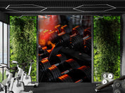 3D Fitness Equipment Dumbbell Wall Mural Wallpaper YXL 2400