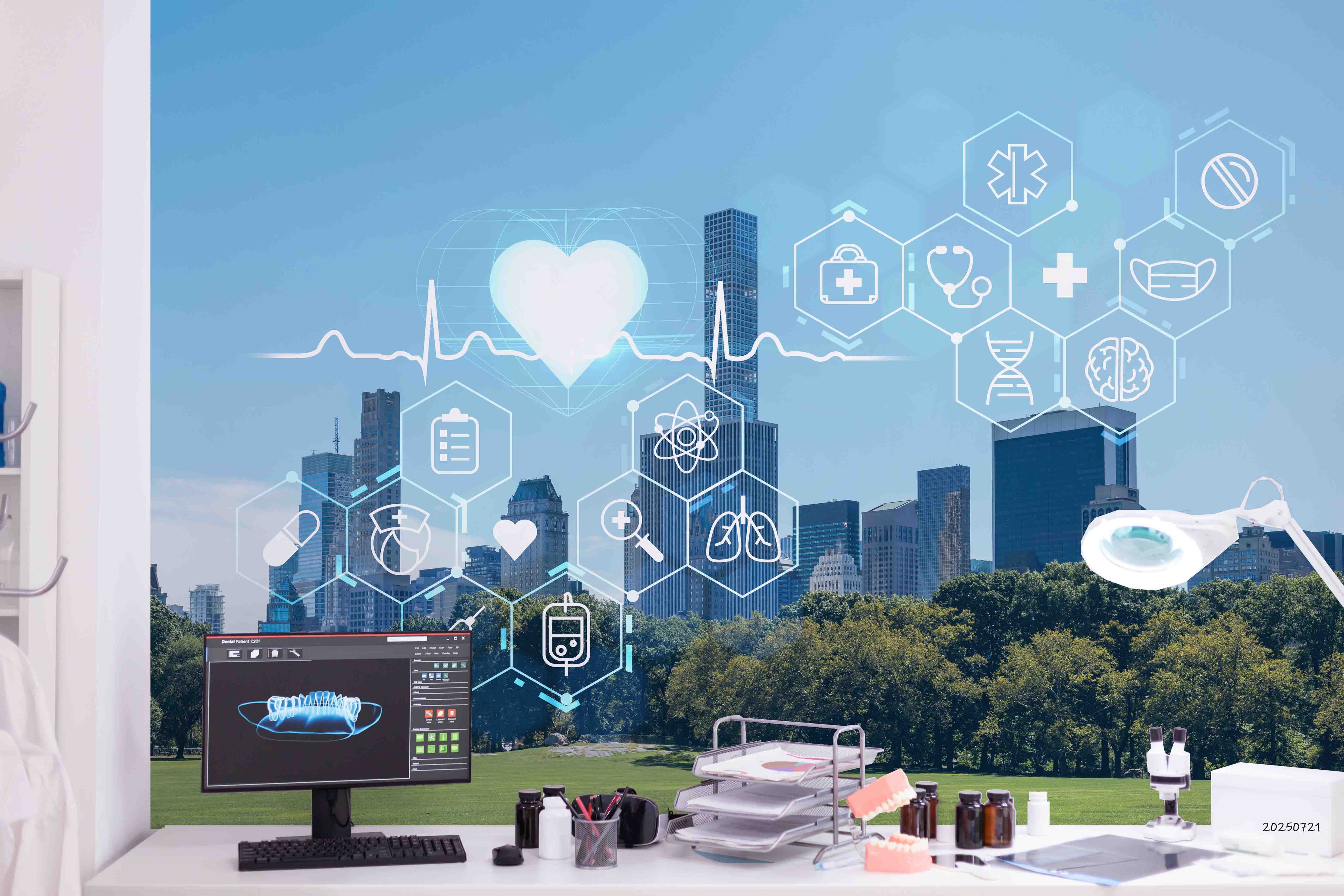 3D Clinic Hospital Rehabilitation Center Medical Healthcare Wall Mural Wallpaper 30