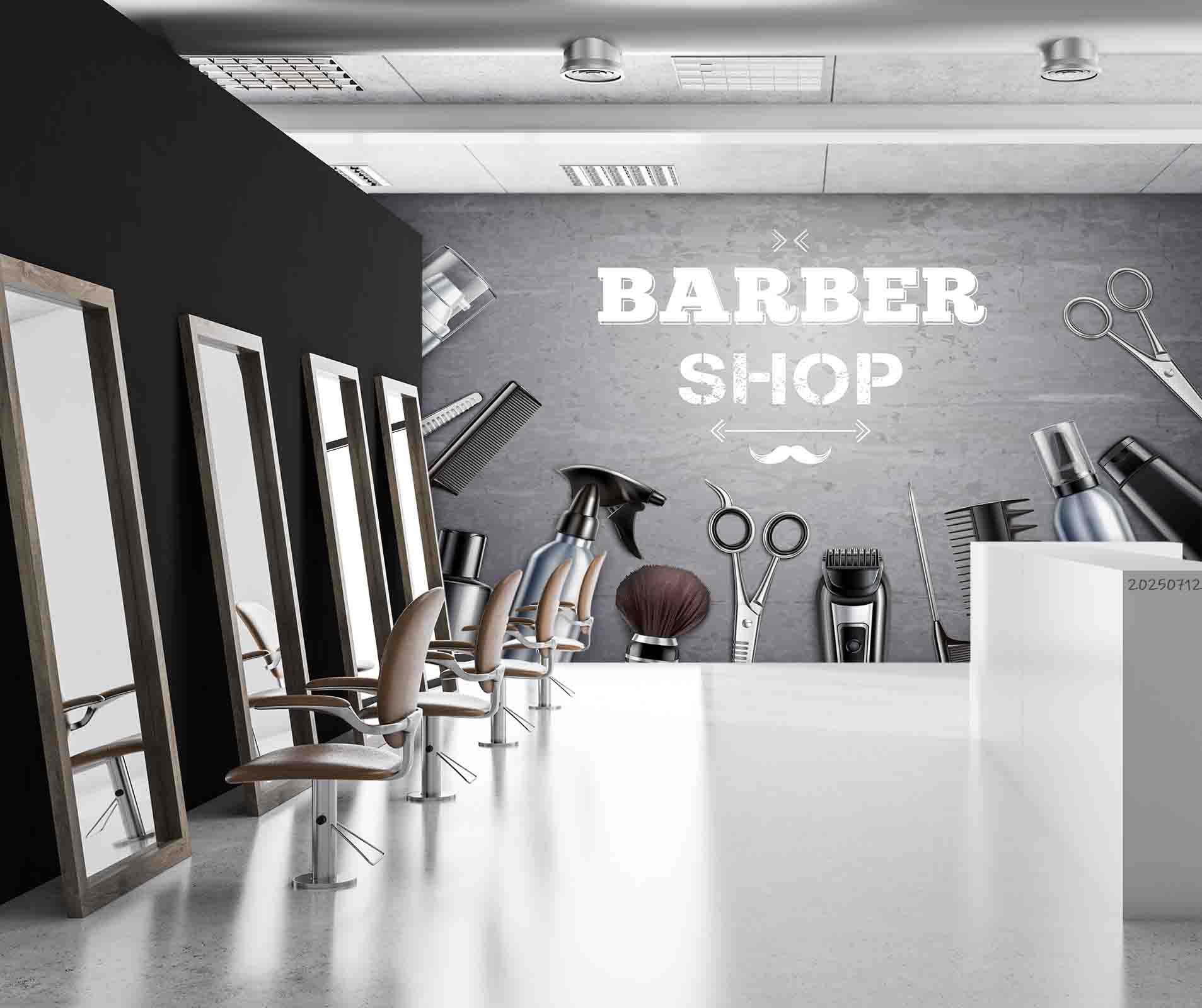 3D Salon Shop Beauty Salon Barber Shop Wall Mural Wallpaper 64