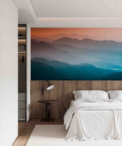 3D Hotel Inn Motel Hostel Resort Manor Scenery Mountains Wall Mural Wallpaper 19