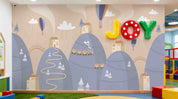 3D Play Centre Amusement Park Funfair Carnie Cartoon Mountains Wall Mural Wallpaper 21