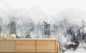 3D City Architecture Mansion Fog Gray Wall Mural Wallpaper YXL 518