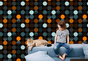 3D Dot Stripe Circle Pattern Wall Mural Wallpaper GD 4114- Jess Art Decoration