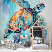 3D Animal Sea Sea Turtle Dot Coral Wall Mural Wallpaper YXL 60