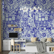 3D Retro Automotive Engineering Blueprint Style Steampunk Wallpaper Wall Mural Wall Decor Wall Art Wall Sticker Remoable Wallpaper