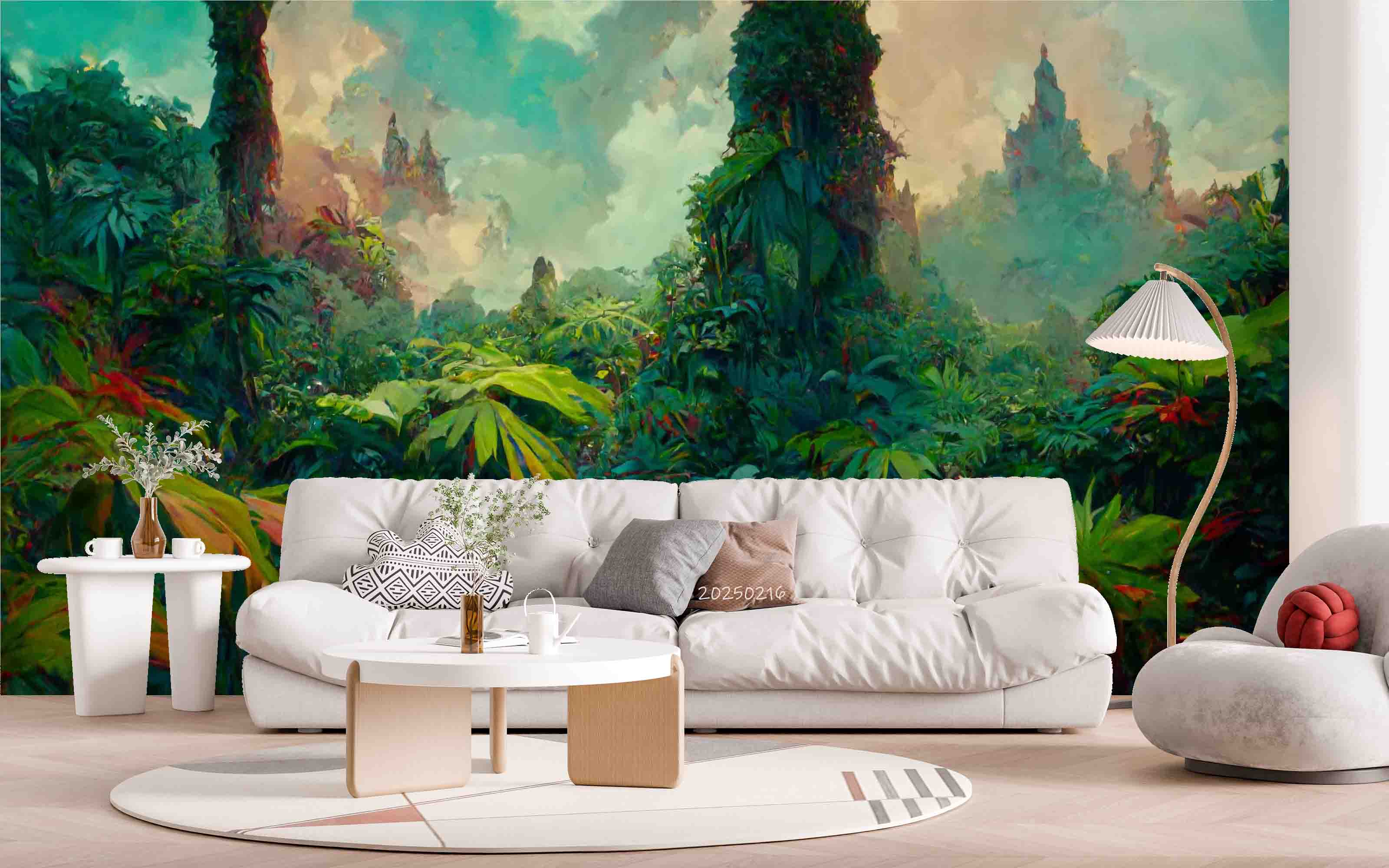 3D Tropical Green Forest Tree Scenery Wallpaper Wall Mural Wall Decor Wall Art Wall Sticker Remoable Wallpaper LQH
