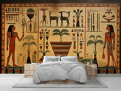 3D Egyptian Hieroglyphics Engraving Painting Ancient Plants Wallpaper Wall Mural Wall Decor Wall Art Wall Sticker Remoable Wallpaper LQH 7