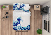 3D Sea Spindrift Wave Quilt Cover Set Bedding Set Duvet Cover Pillowcase 258