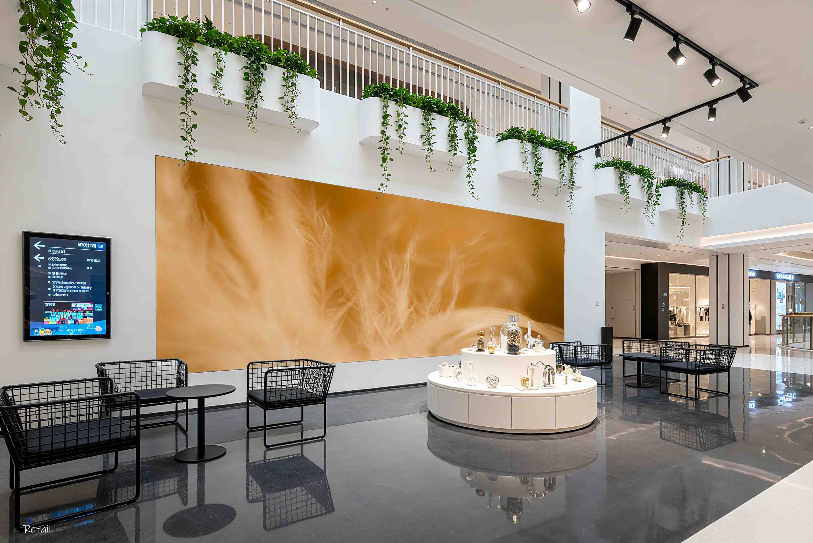 3D Retail Shop Store Market Trade Feather Wall Mural Wallpaper 29