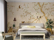 3D Chinese Magnolia Branch Bird Wall Mural Wallpaper GD 4722- Jess Art Decoration
