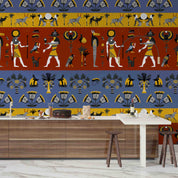 3D Ancient Egypt Pattern Egyptian Hieroglyphic Symbols Wallpaper Wall Mural Wall Decor Wall Art Wall Sticker Remoable Wallpaper LQH