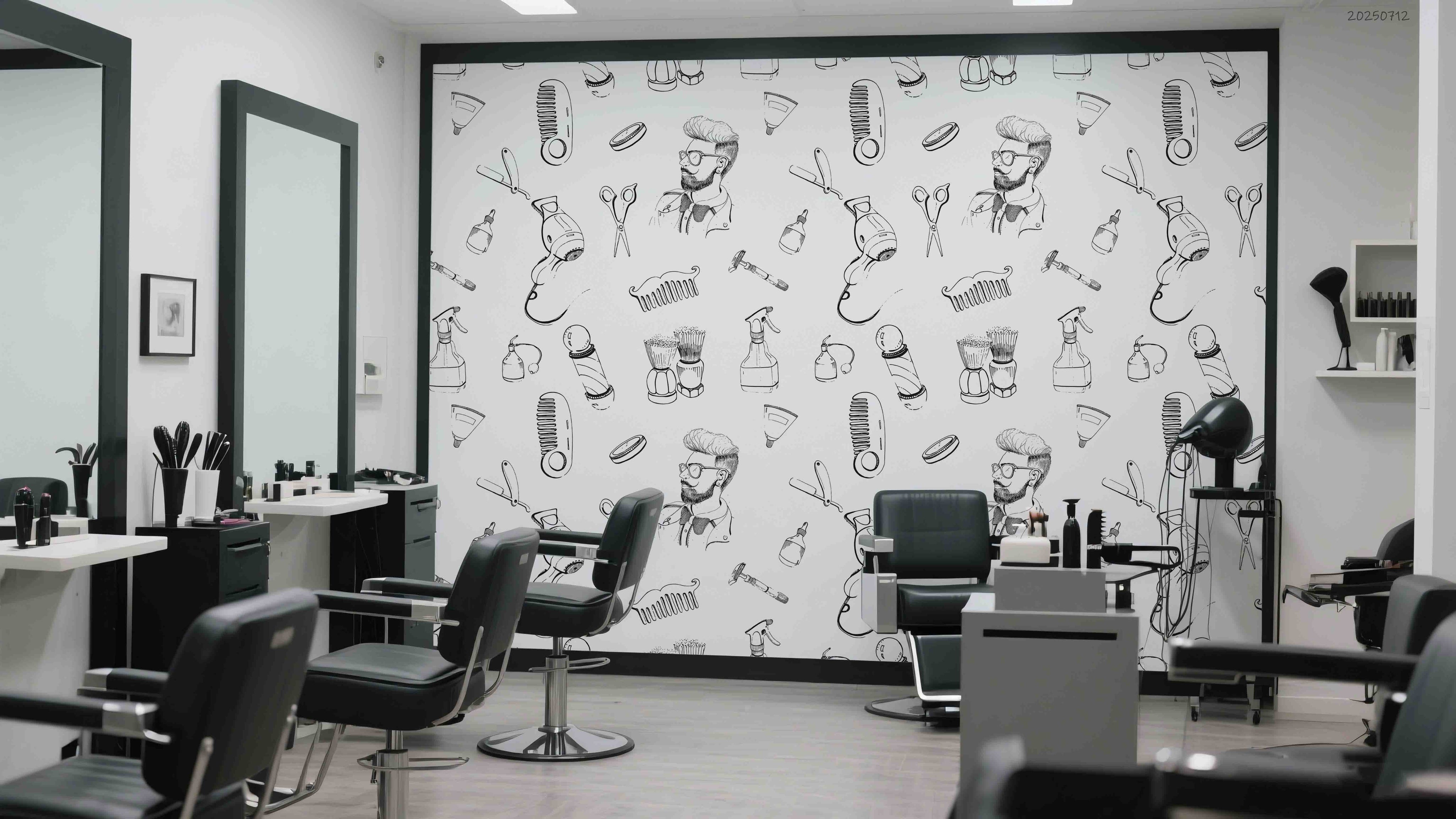 3D Salon Shop Beauty Salon Barber Shop Wall Mural Wallpaper 43
