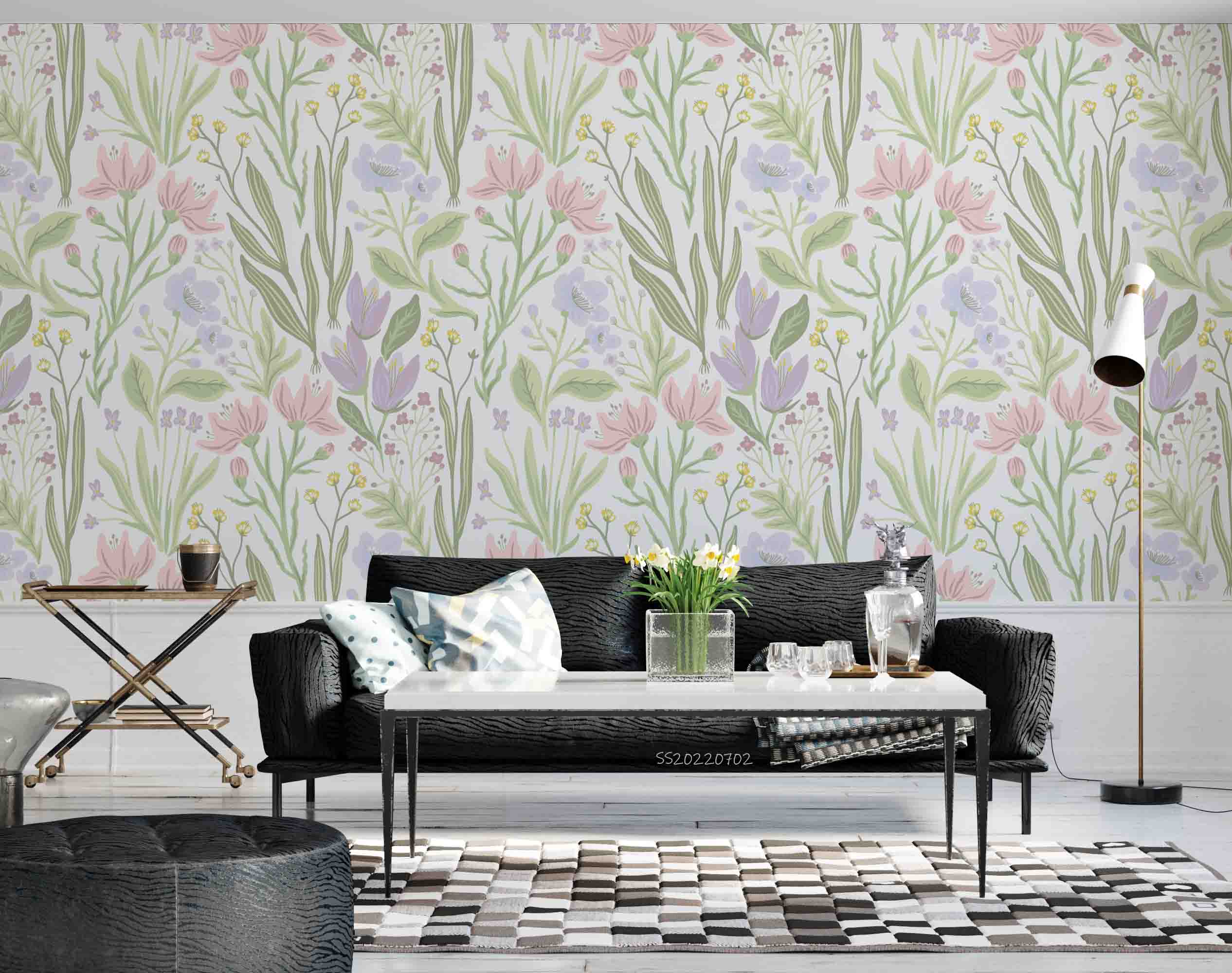 3D Watercolor Plants Leaves Floral Wall Mural Wallpaper GD 5118- Jess Art Decoration