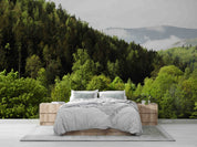3D Sky Green Forest Mountains Nature Scenery Wallpaper Wall Mural Wall Decor Wall Art Wall Sticker Remoable Wallpaper LQH