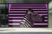 3D Retail Shop Store Market Trade Zebra Wall Mural Wallpaper 12