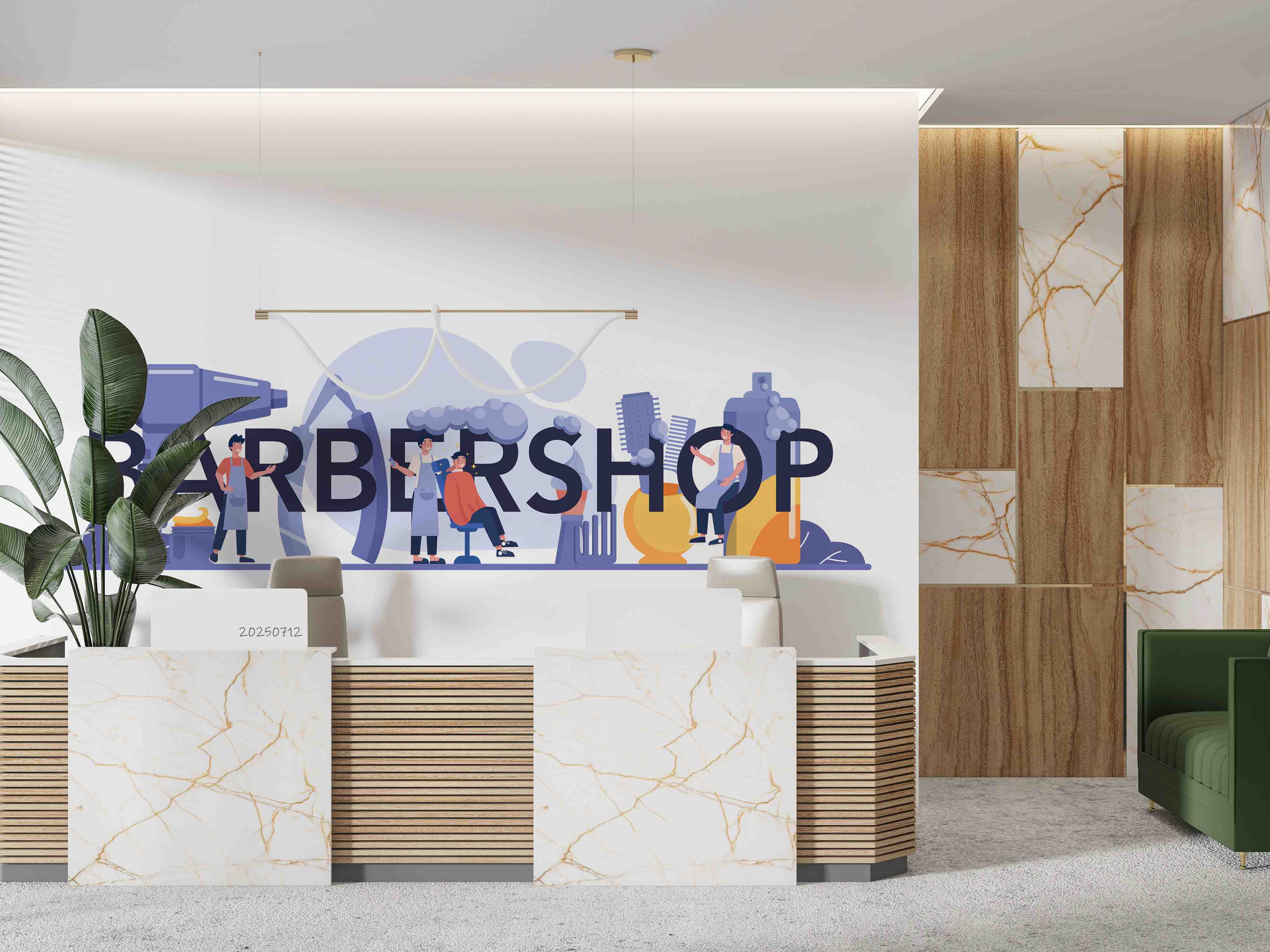 3D Salon Shop Beauty Salon Barber Shop Wall Mural Wallpaper 57