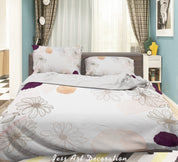 3D Floral Heronsbill Round Quilt Cover Set Bedding Set Duvet Cover Pillowcase 292