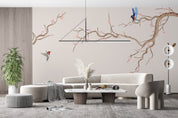 3D Animal Bird Trunk Flower Wall Mural Wallpaper YXL 15- Jess Art Decoration