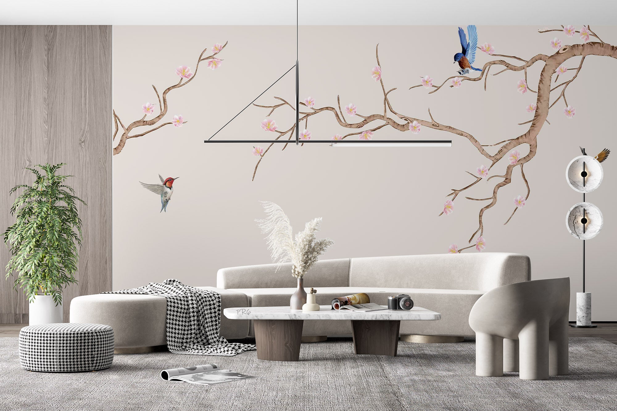 3D Animal Bird Trunk Flower Wall Mural Wallpaper YXL 15- Jess Art Decoration