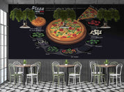 3D Restaurant Snack Bar Diner Fast Food Pizza Wall Mural Wallpaper 49