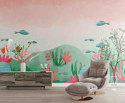 3D Watercolor Underwater World Wallpaper Wall Mural Wall Decor Wall Art Wall Sticker Remoable Wallpaper