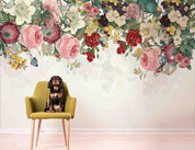 3D Vintage Colorful Floral Background Wall Mural Wallpaper GD 3623- Jess Art Decoration