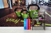3D Gym Kettle-Bell Dumbbell Wall Mural Wallpaper YXL 2402