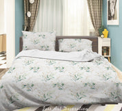 3D Leaf Floral Line Quilt Cover Set Bedding Set Duvet Cover Pillowcase 602