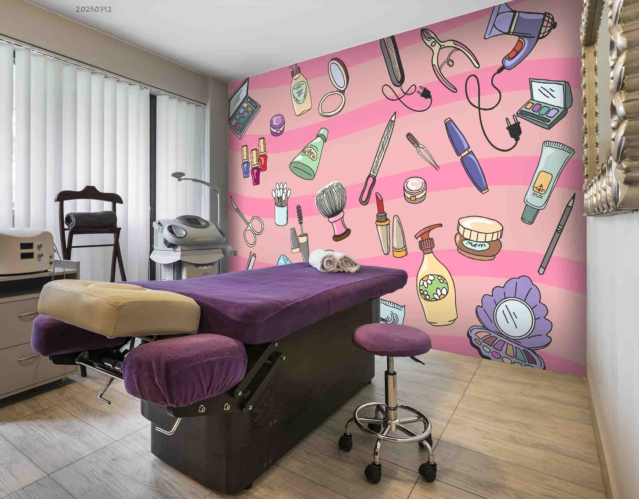 3D Salon Shop Beauty Salon Manicure Set Manicure Tools Wall Mural Wallpaper 54