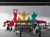 3D Gym Fitness Gymnasium Dumbbell Wall Mural Wallpaper 48