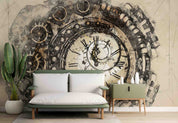 3D Vintage Ink Clocks Wall Mural Wallpaper GD 4442- Jess Art Decoration