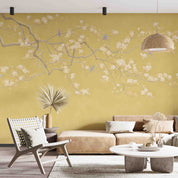 3D Chinese Flower Branch Gold Wallpaper Wall Mural Wall Decor Wall Art Wall Sticker Remoable Wallpaper LQH
