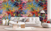 3D Maple Leaf Oil Painting Wallpaper Wall Mural Wall Decor Wall Art Wall Sticker Remoable Wallpaper LQH