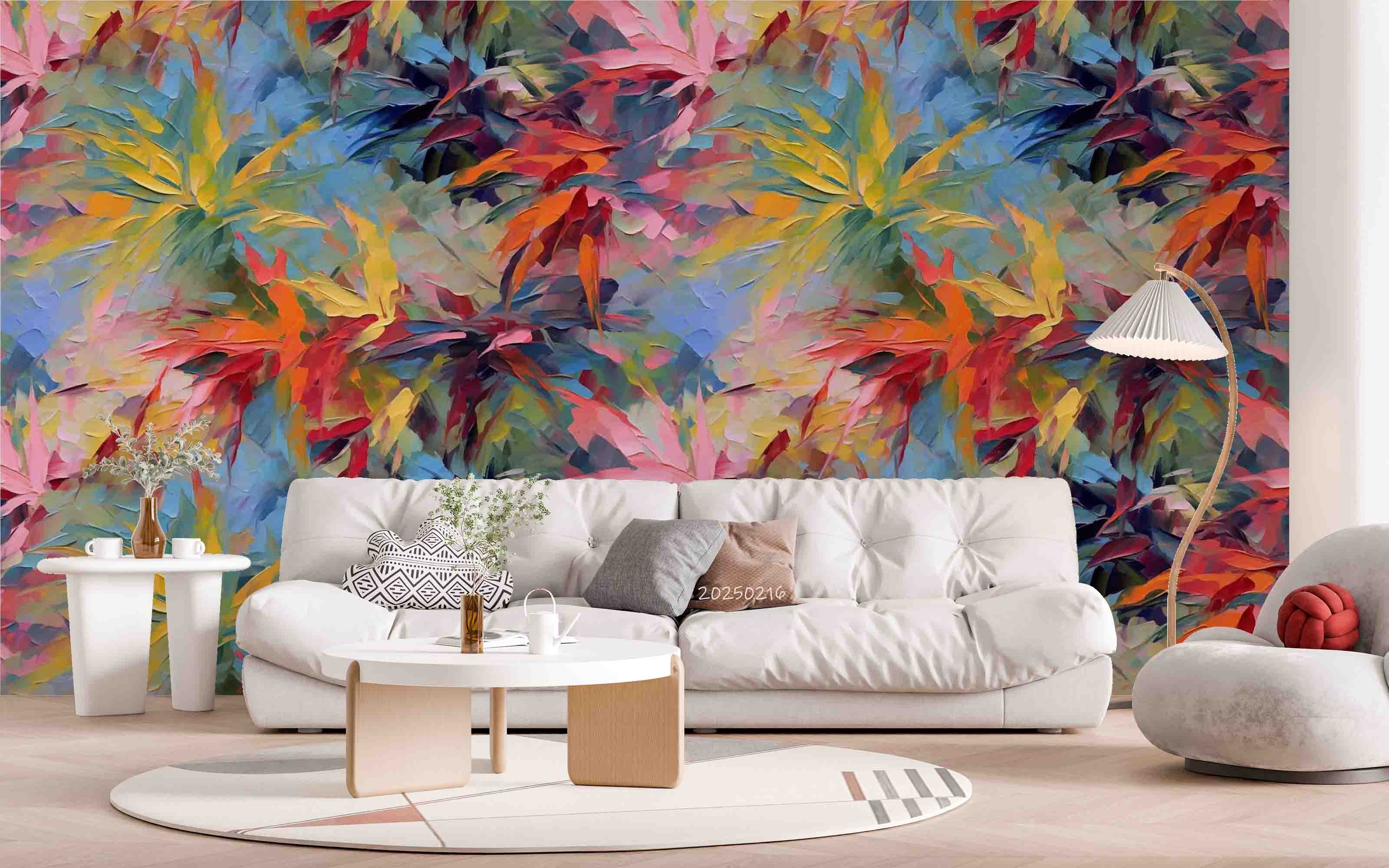 3D Maple Leaf Oil Painting Wallpaper Wall Mural Wall Decor Wall Art Wall Sticker Remoable Wallpaper LQH