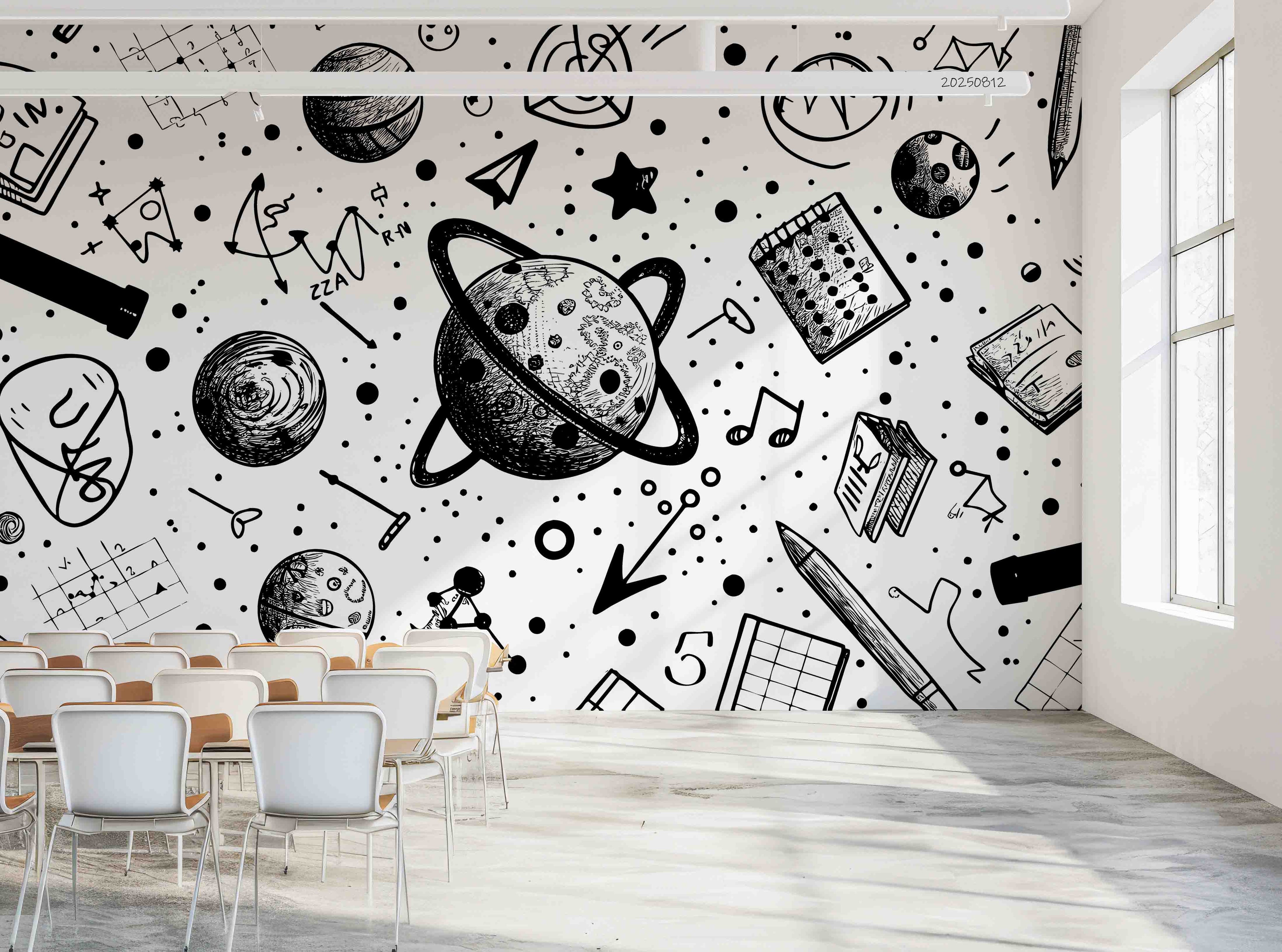 3D School STEM Science Lab Classroom Teaching Aid Wall Mural Wallpaper 51