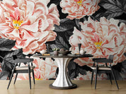 3D Pink Floral Bouquet Dark Background Wallpaper Wall Mural Wall Decor Wall Art Wall Sticker Remoable Wallpaper