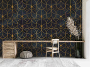 3D Geometric Ellipse Line Triangle Wall Mural Wallpaper YXL 2798
