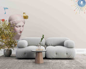 3D White Art Sculpture Pattern Background Wallpaper Wall Mural Wall Decor Wall Art Wall Sticker Remoable Wallpaper LQH