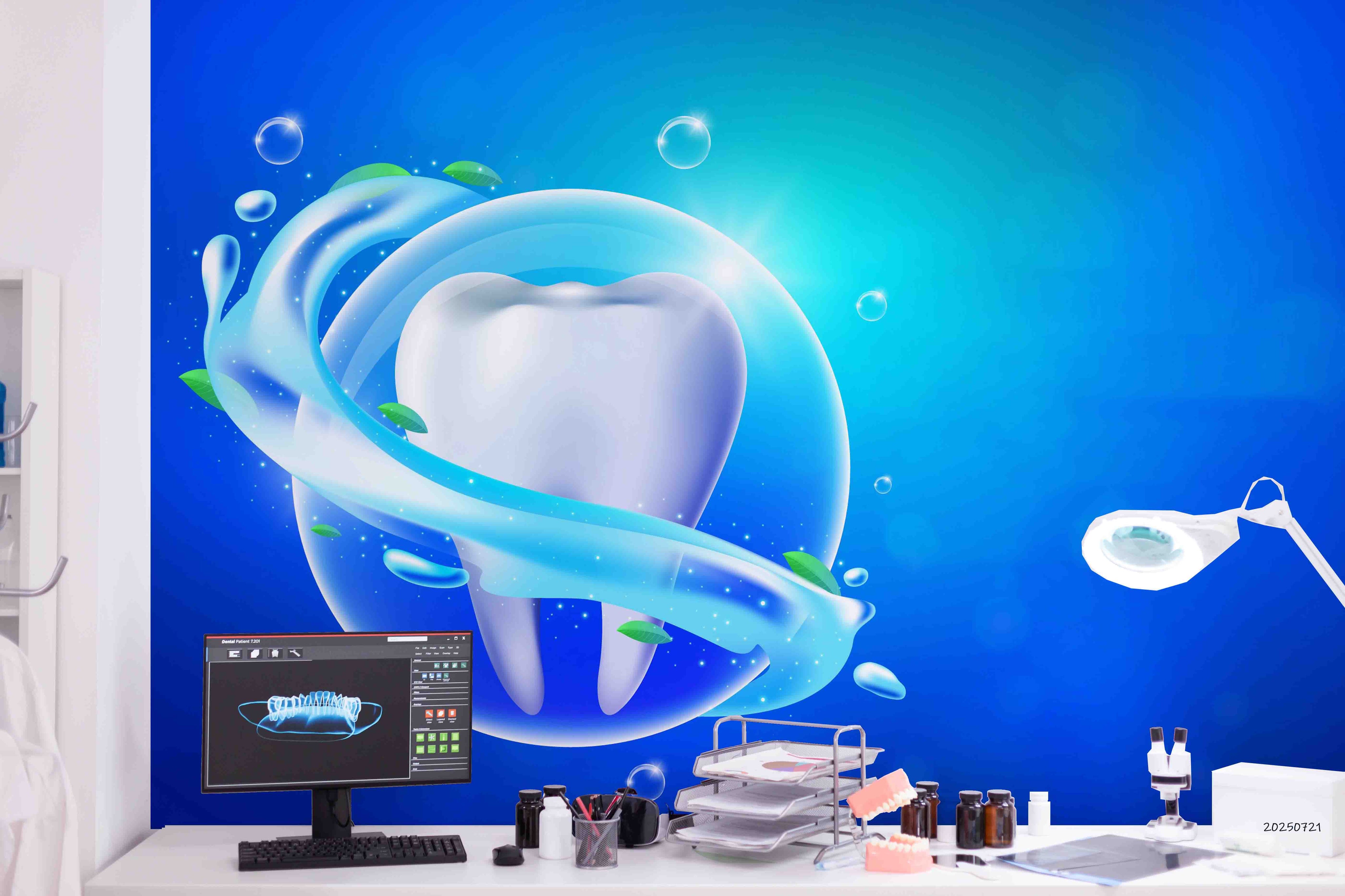 3D Dental Clinic Hospital Rehabilitation Center Stomatology Wall Mural Wallpaper JN 4