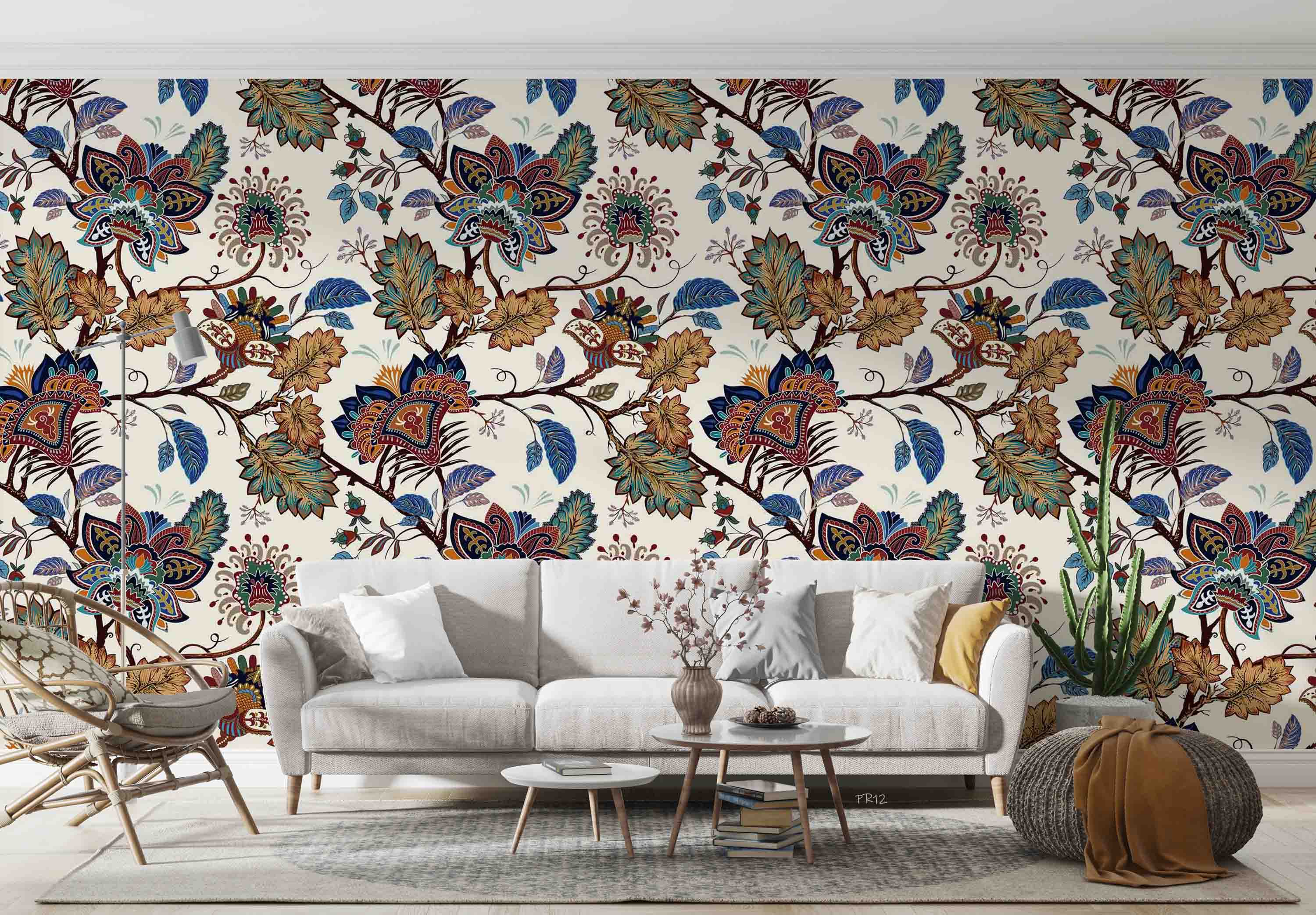 3D Vintage Watercolor Floral Pattern Wall Mural Wallpaper GD 4949- Jess Art Decoration