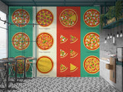3D Restaurant Snack Bar Diner Fast Food Pizza Wall Mural Wallpaper 63