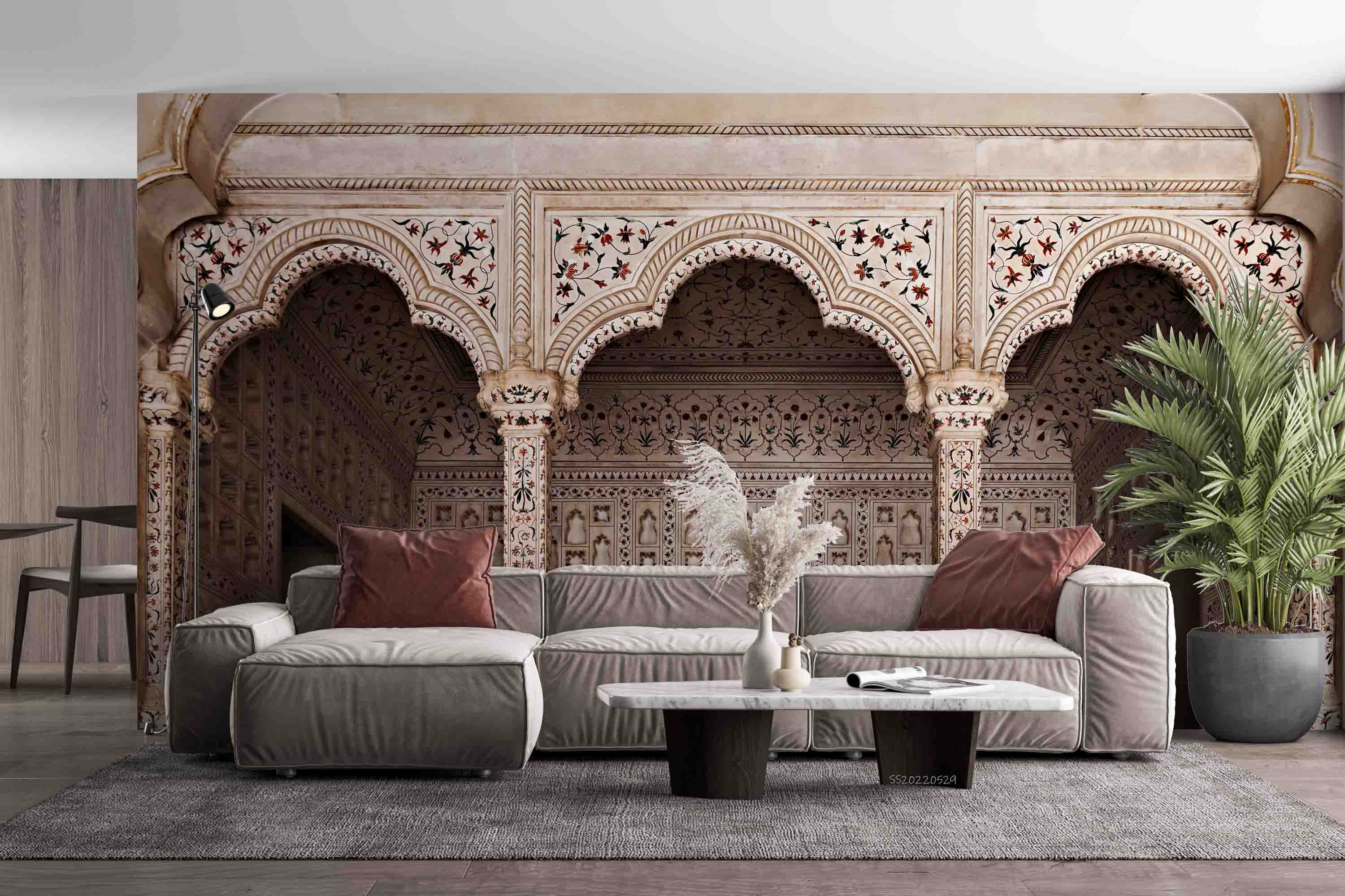 3D Arch Agra Red Fort India Wall Mural Wallpaper GD 4269- Jess Art Decoration