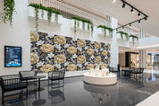 3D Retail Shop Store Market Trade Floral Pattern Wall Mural Wallpaper 0