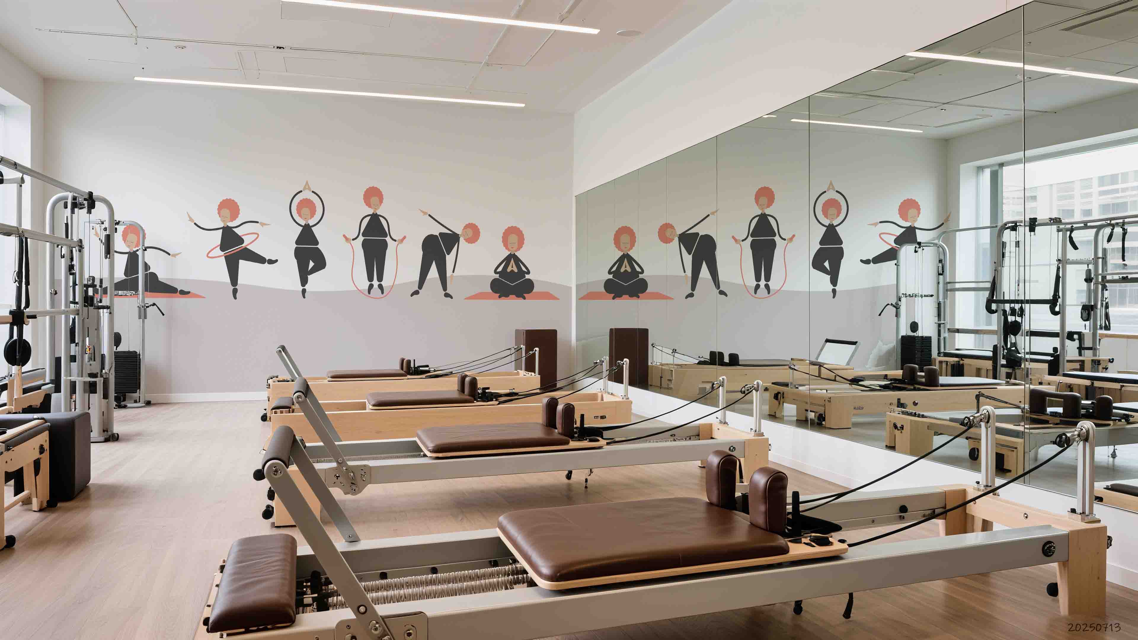 3D Gym Fitness Gymnasium Yoga Wall Mural Wallpaper 30