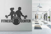 3D Poster Letter Kettle-Bell Man Woman Round Wall Mural Wallpaper YXL 91