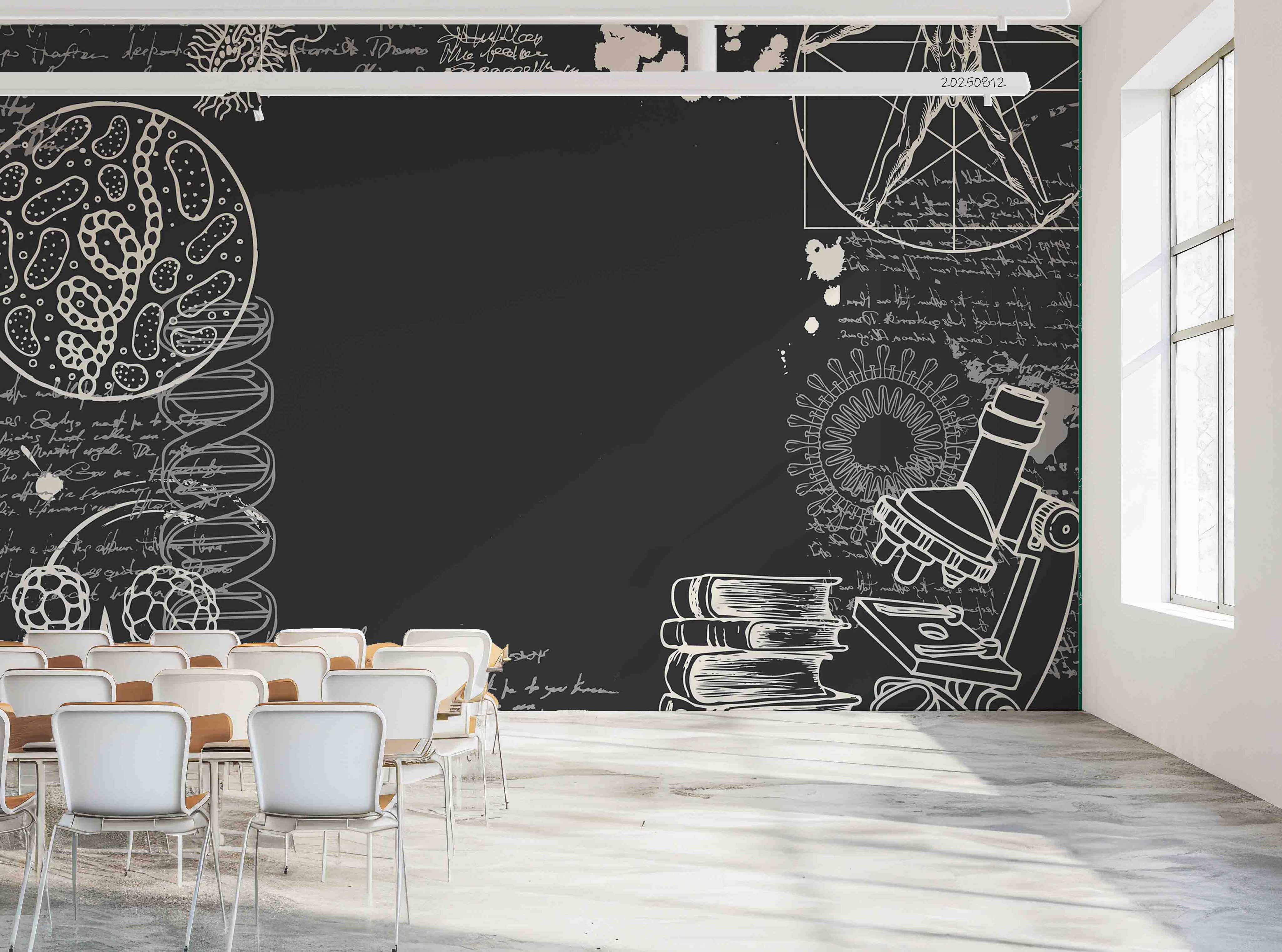 3D School STEM Science Lab Classroom Teaching Aid Biology Wall Mural Wallpaper 24