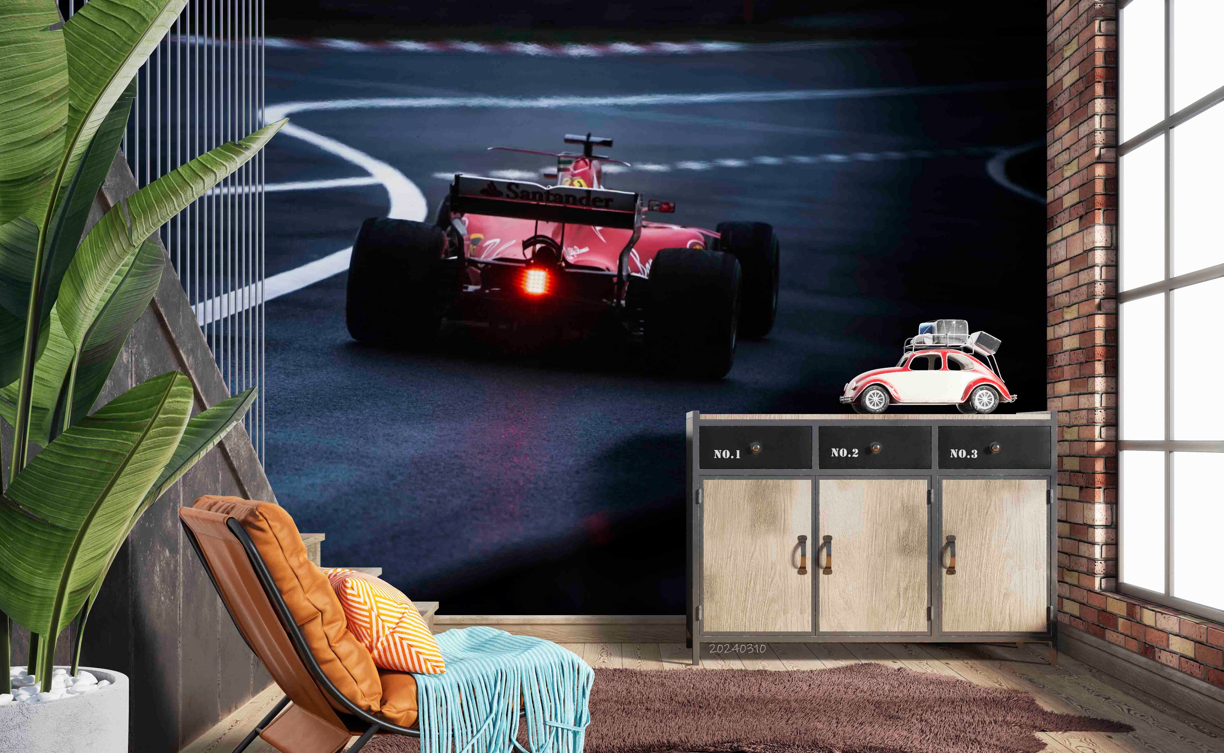 3D Formula One Racing Wallpaper Wall Mural Wall Decor Wall Art Wall Sticker Remoable Wallpaper