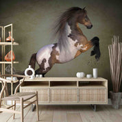 3D Beautiful Spotted Horse Wall Mural Wallpaper GD 5369- Jess Art Decoration
