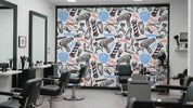 3D Salon Shop Beauty Salon Barber Shop Pattern Wall Mural Wallpaper 66