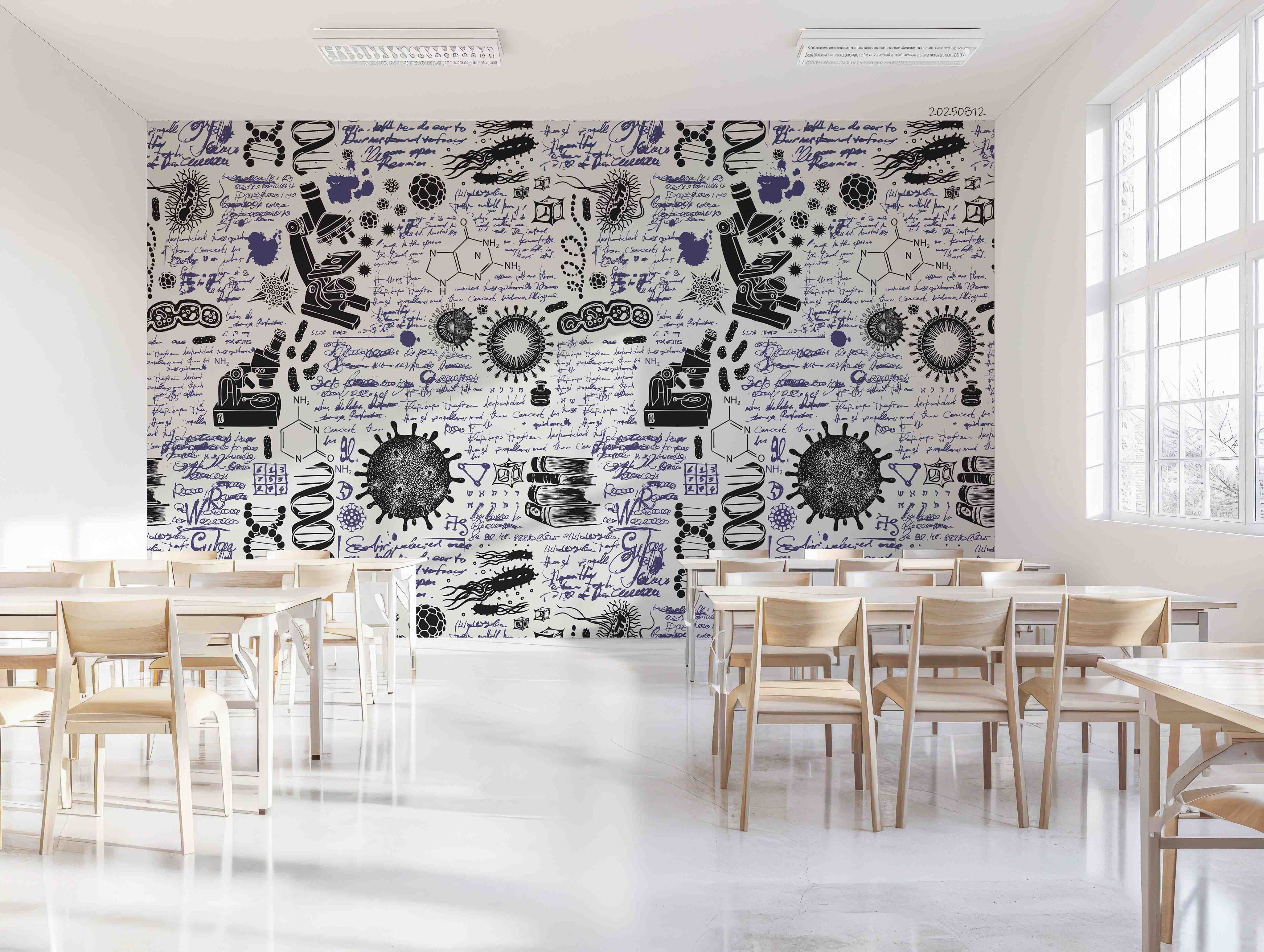 3D School STEM Science Lab Classroom Teaching Aid Biology Wall Mural Wallpaper 8